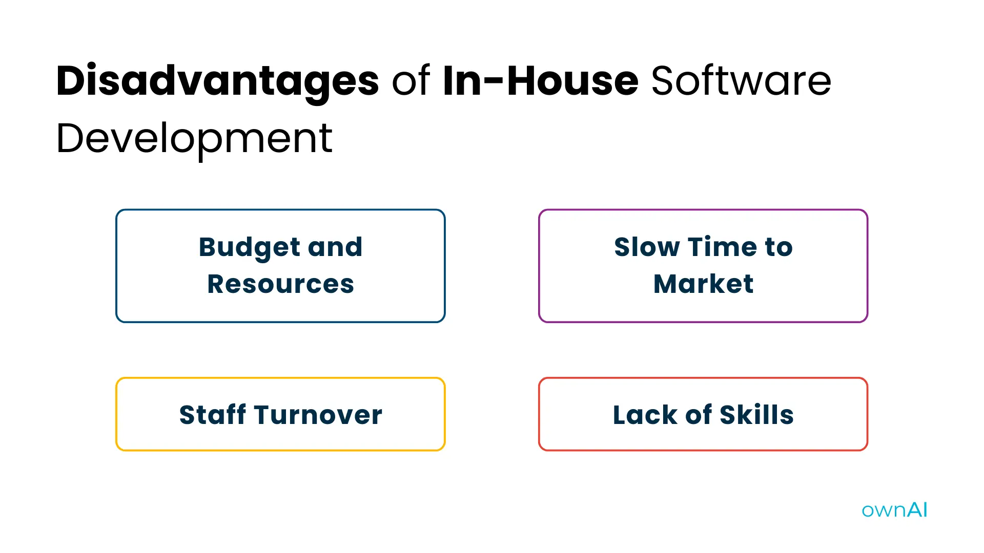 disadvantages of inhouse software development